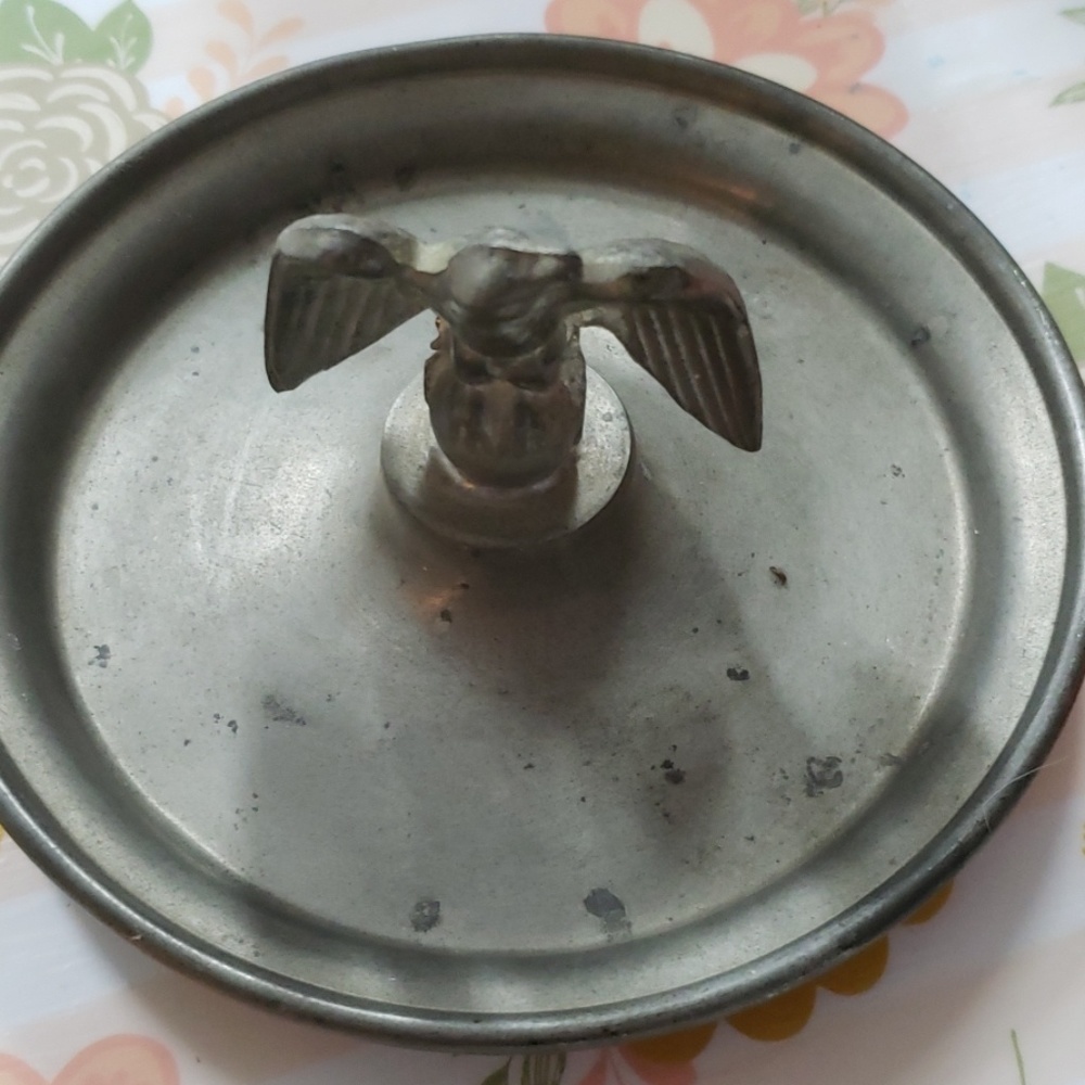 American Eagle Pewter Jewelry dish Handcrafted